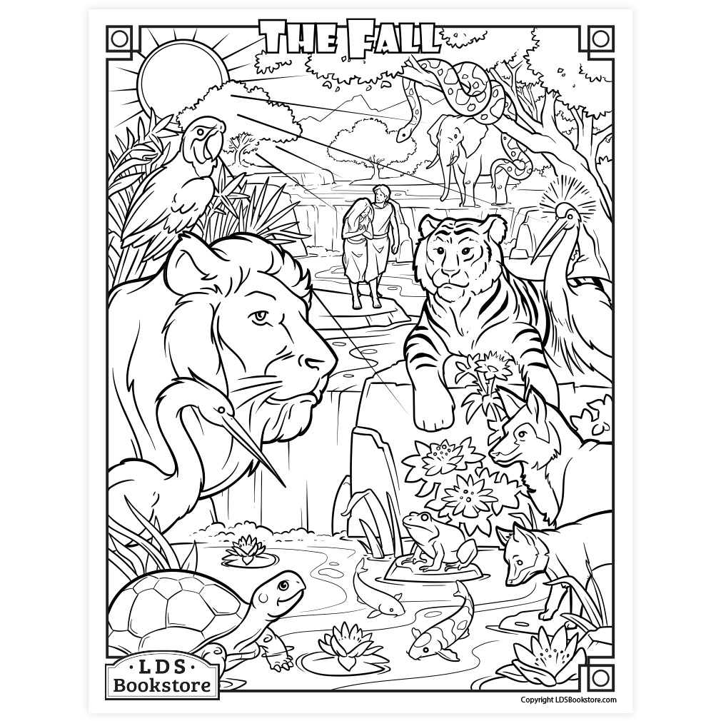 The Fall of Adam and Eve Coloring Page - Printable - LDPD-PBL-COLOR-GENESIS3