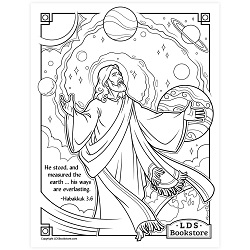 His Ways Are Everlasting Coloring Page - Printable come follow me coloring page, free lds coloring page, old testament coloring page, pearl of great price coloring page