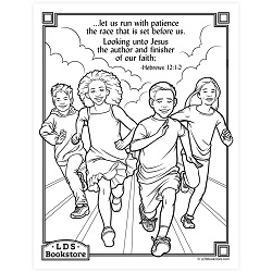 Author and Finisher of Our Faith Coloring Page - Printable come follow me coloring page, free lds coloring page, new testament coloring page, jesus coloring page,