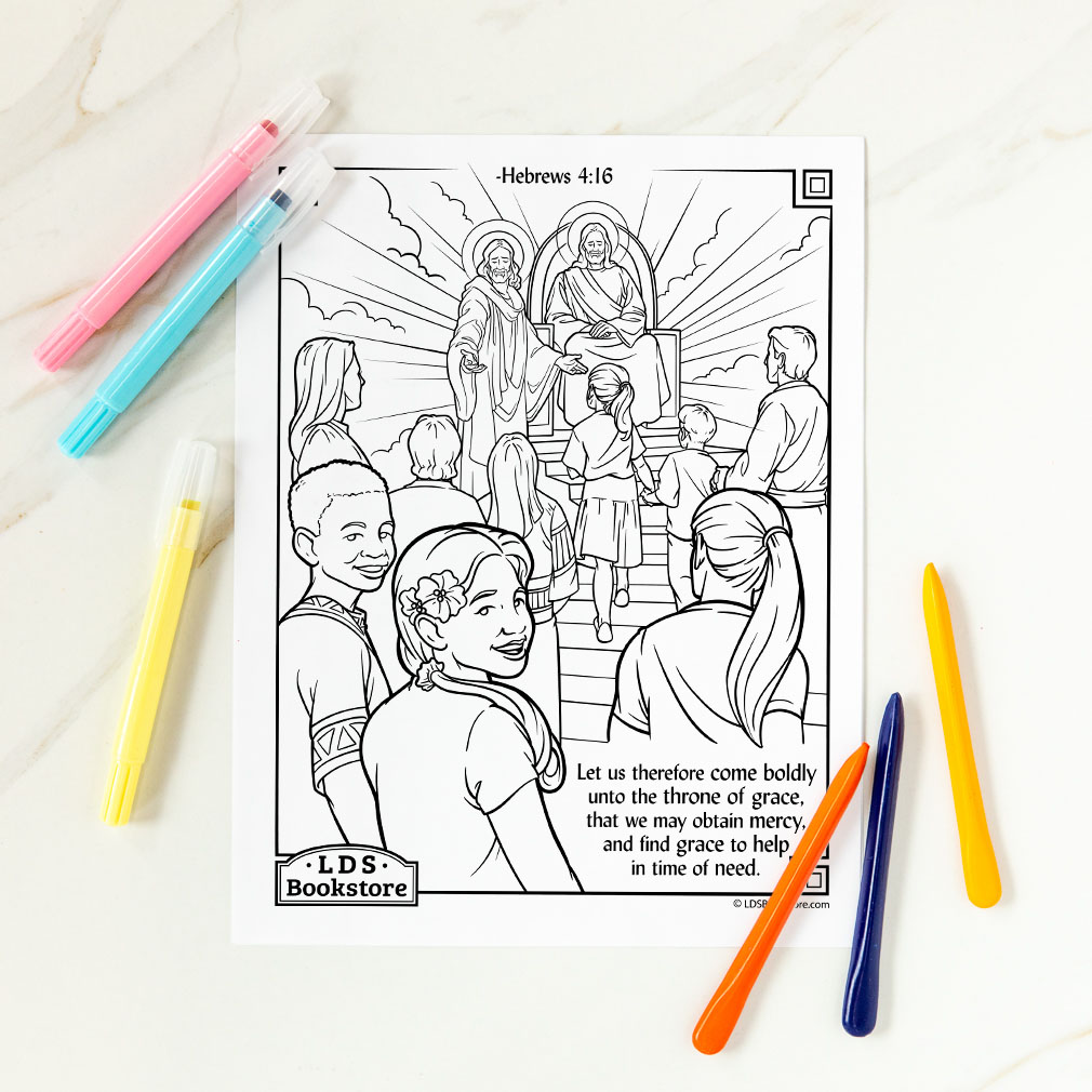 Come Boldly Unto the Throne of Grace Coloring Page - Printable - LDPD-PBL-COLOR-HEB4