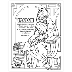 The Prophet Isaiah Coloring Page - Printable come follow me coloring page, free lds coloring page, old testament coloring page, pearl of great price coloring page