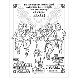 Run and Not Be Weary Coloring Page - Printable come follow me coloring page, free lds coloring page, old testament coloring page, pearl of great price coloring page