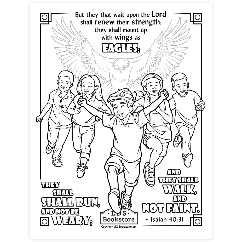Run and Not Be Weary Coloring Page - Printable - LDPD-PBL-COLOR-ISAIAH40