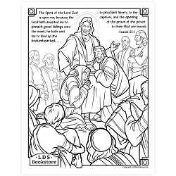 The Lord Hath Anointed Me Coloring Page - Printable come follow me coloring page, free lds coloring page, old testament coloring page, pearl of great price coloring page