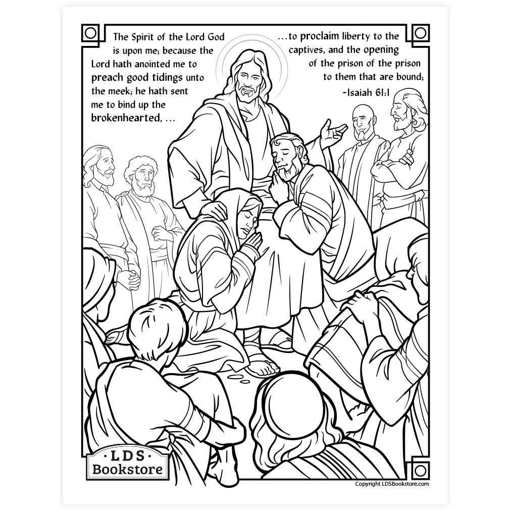 The Lord Hath Anointed Me Coloring Page - Printable - LDPD-PBL-COLOR-ISAIAH61