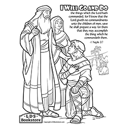 I Will Go and Do Coloring Page - Printable scripture coloring page, lds coloring page, lds printables, free lds printables, book of mormon printable, book of mormon coloring page