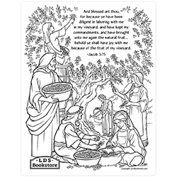 Laborers in My Vineyard Coloring Page - Printable scripture coloring page, lds coloring page, lds printables, free lds printables, book of mormon printable, book of mormon coloring page