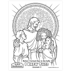 I Knew Thee Coloring Page - Printable come follow me coloring page, free lds coloring page, old testament coloring page, pearl of great price coloring page