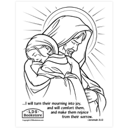 Turn Mourning into Joy Coloring Page - Printable come follow me coloring page, free lds coloring page, old testament coloring page, pearl of great price coloring page
