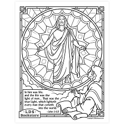 Jesus is the True Light Coloring Page - Printable come follow me coloring page, free lds coloring page, new testament coloring page, jesus coloring page