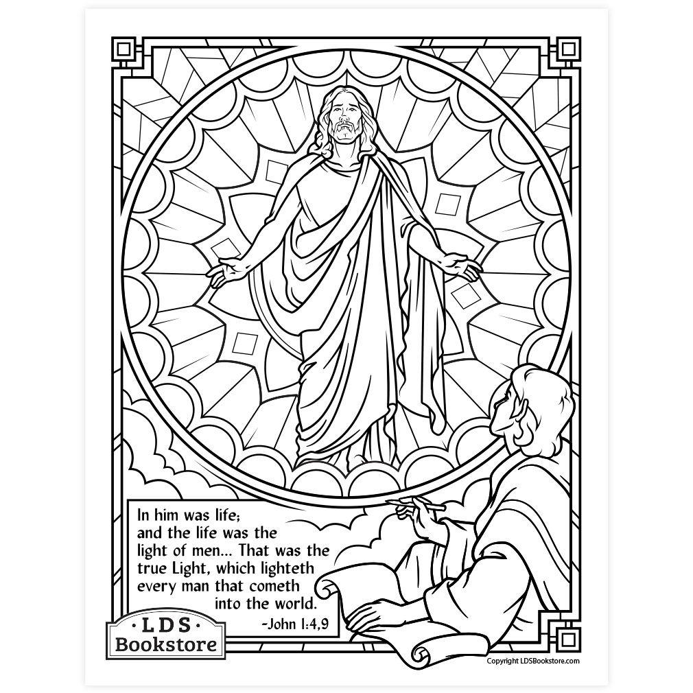 Jesus is the True Light Coloring Page - Printable - LDPD-PBL-COLOR-JOHN1-4-9
