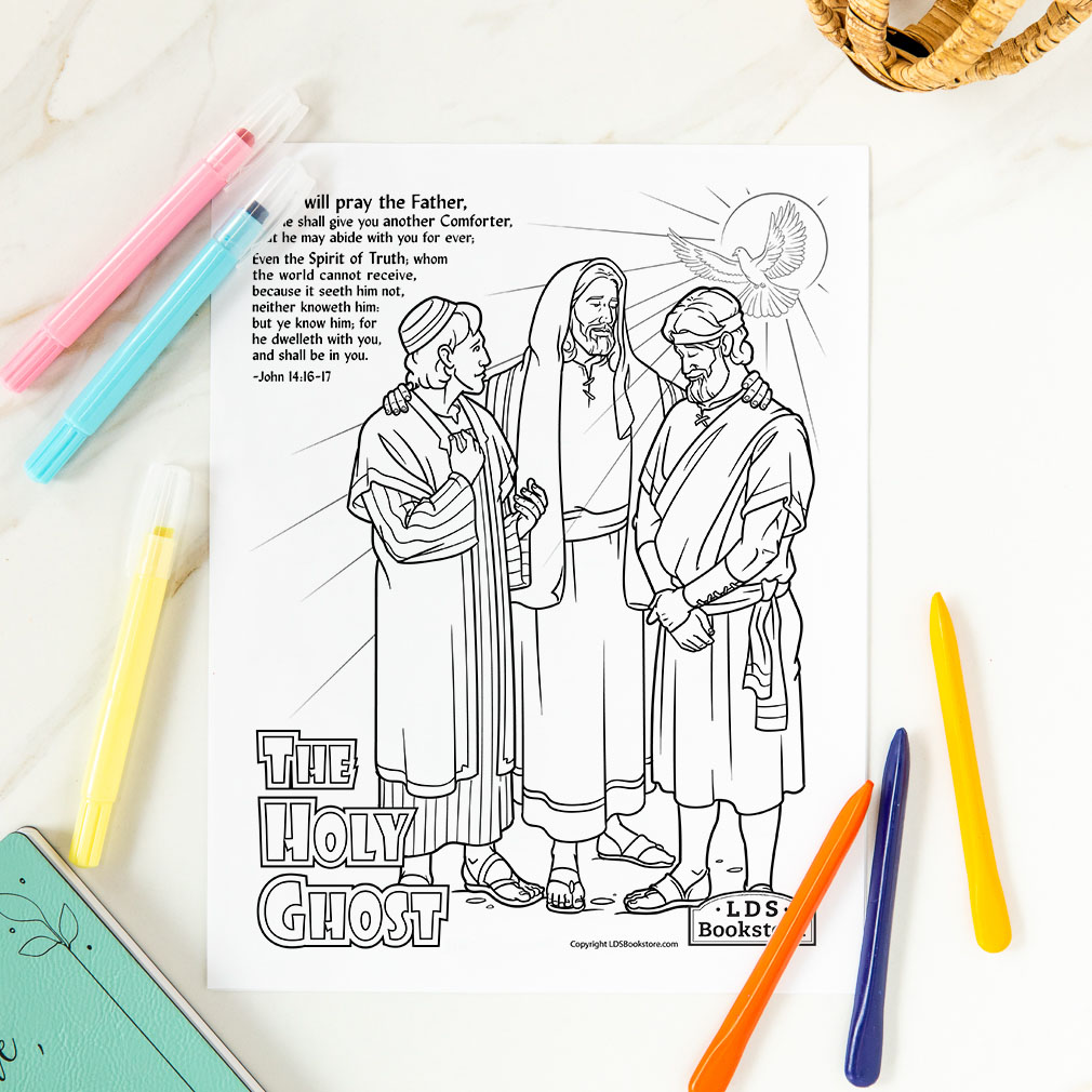 The Holy Ghost as a Comforter Coloring Page - Printable - LDPD-PBL-COLOR-JOHN14-16