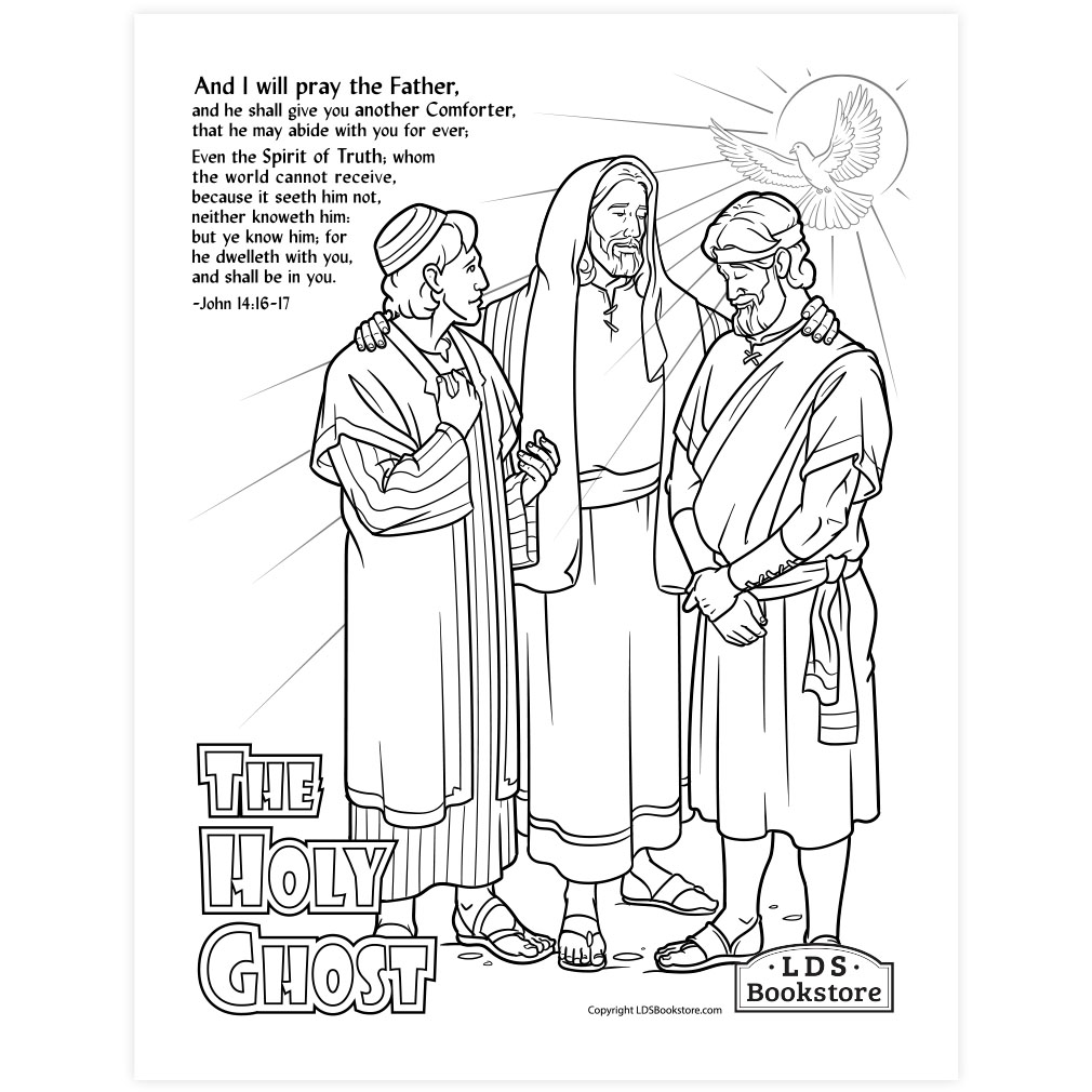 The Holy Ghost as a Comforter Coloring Page - Printable - LDPD-PBL-COLOR-JOHN14-16