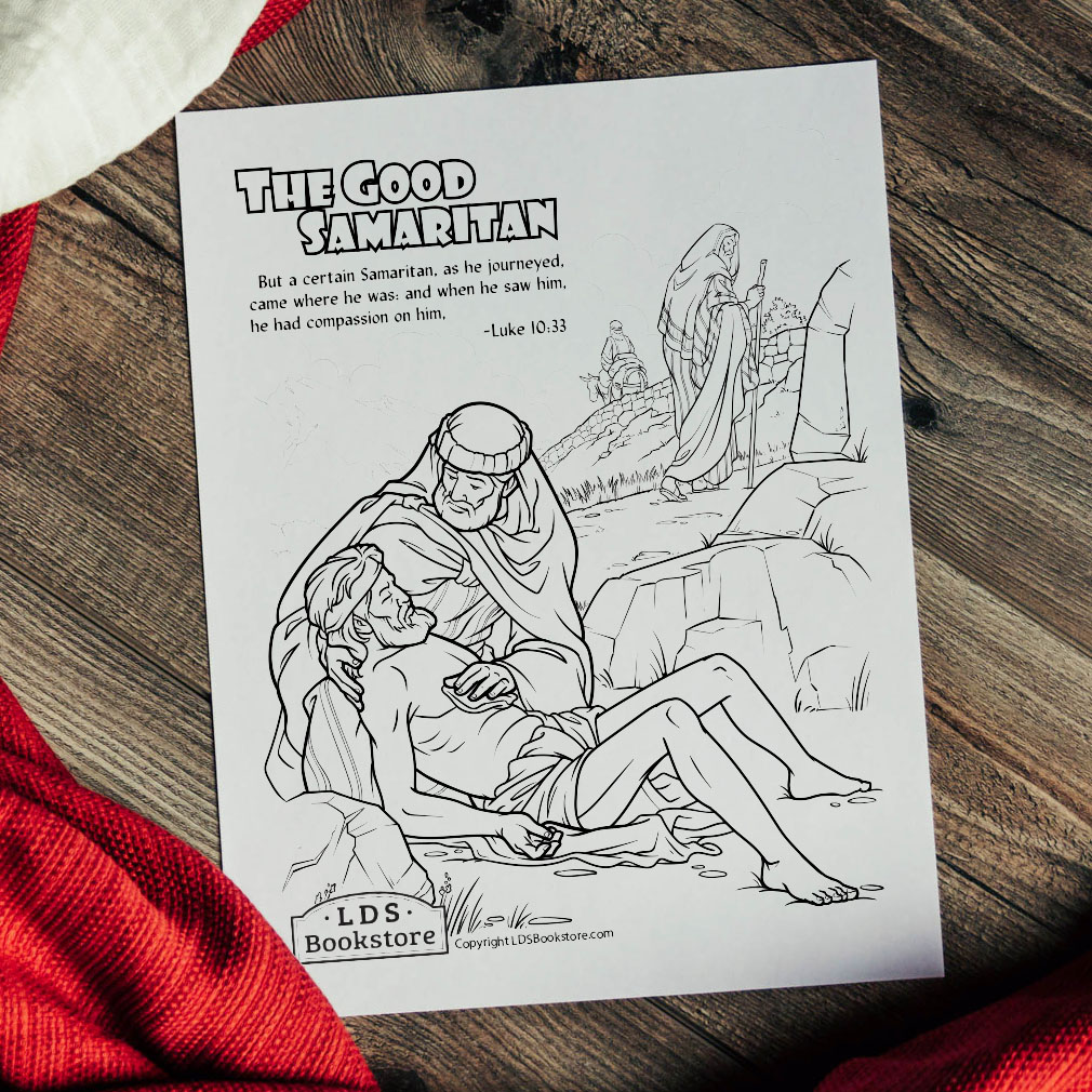 The Good Samaritan Coloring Page - Printable - LDPD-PBL-COLOR-LUKE10-33