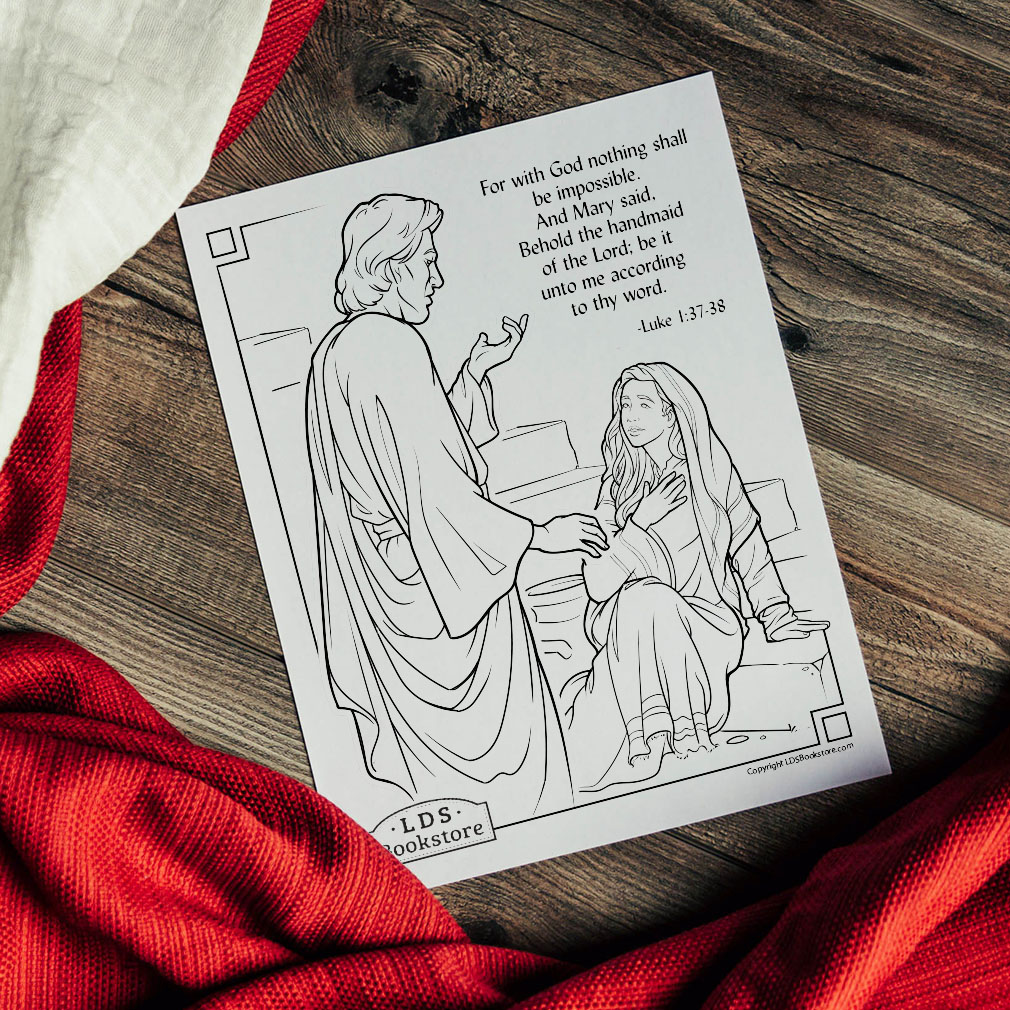 The Annunciation of Mary Coloring Page - Printable