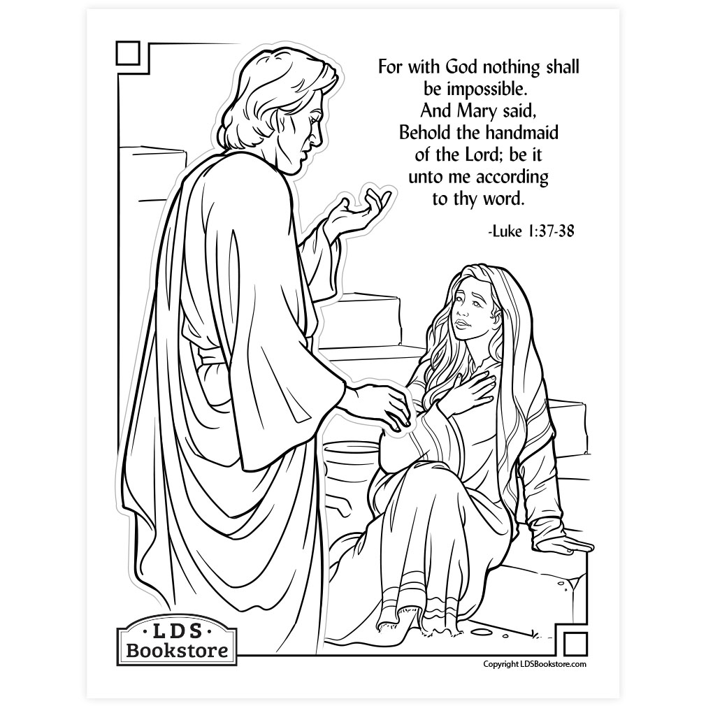 The Annunciation of Mary Coloring Page - Printable