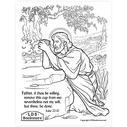 Gethsemane Coloring Page - Printable come follow me coloring page, free lds coloring page, new testament coloring page, jesus coloring page,