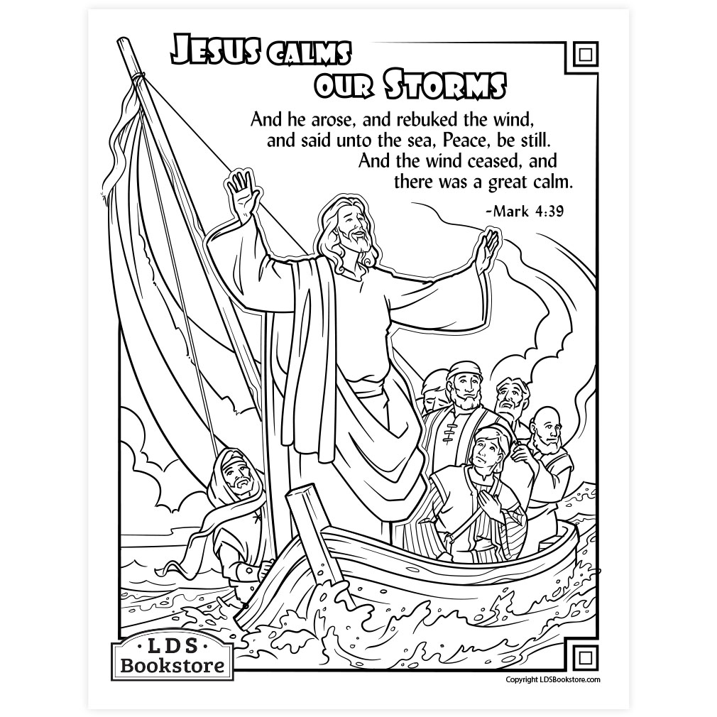 Jesus Calms Our Storms Coloring Page Printable