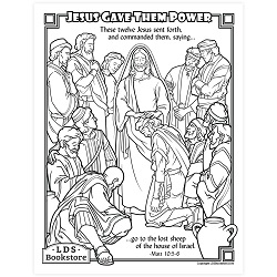 Jesus Calls the Twelve to Preach & Bless Coloring Page - Printable come follow me coloring page, free lds coloring page, new testament coloring page, jesus coloring page
