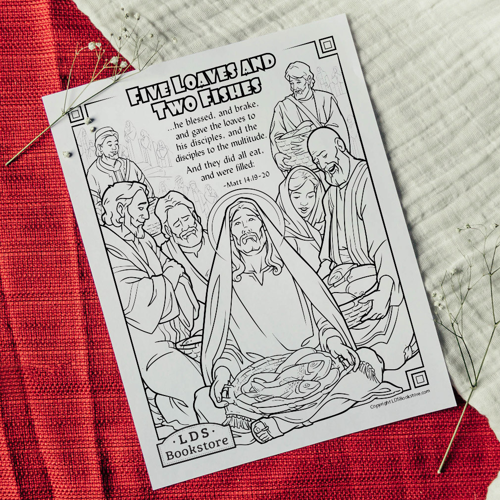 Jesus Feeds the 5,000 Coloring Page - Printable - LDPD-PBL-COLOR-MATT14