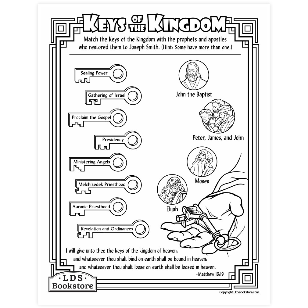 Keys of the Kingdom Activity Page - Printable - LDPD-PBL-COLOR-MATT16-19
