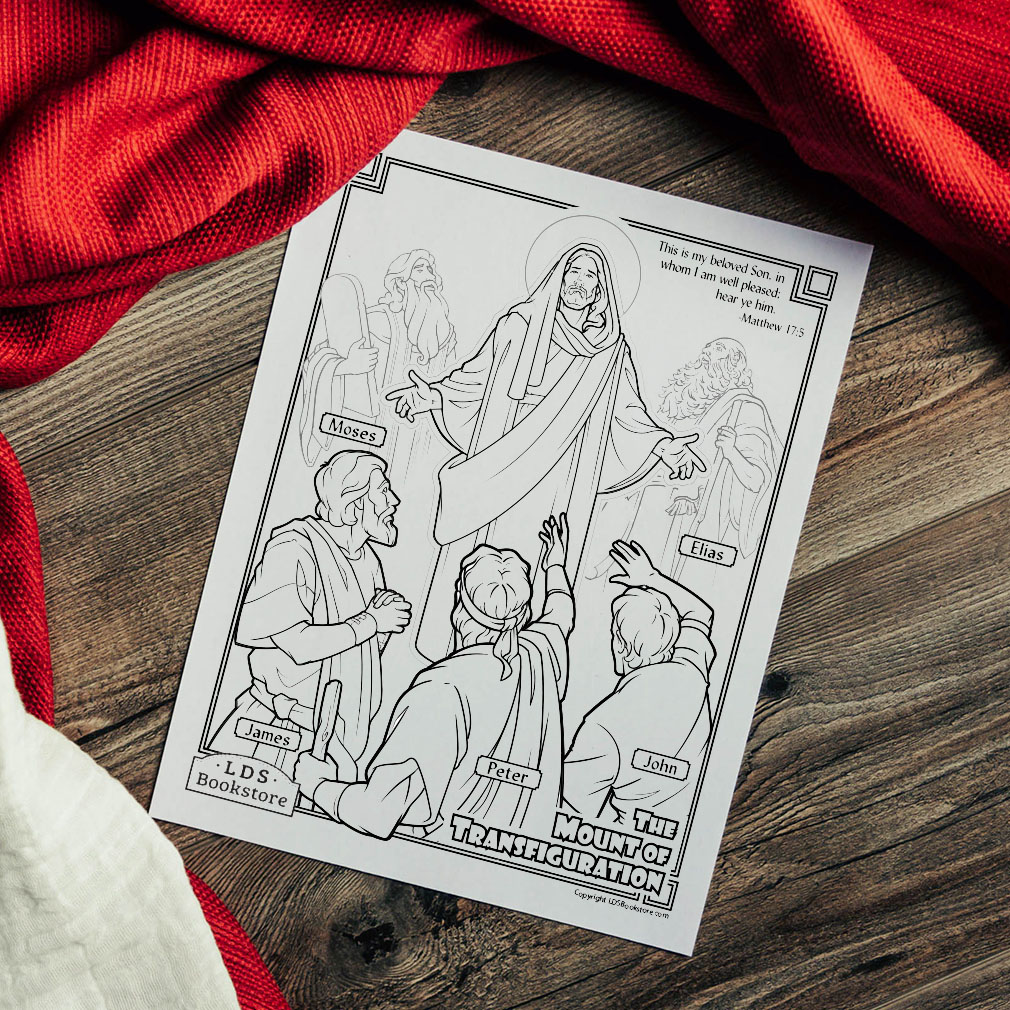The Mount of Transfiguration Coloring Page - Printable - LDPD-PBL-COLOR-MATT17-5