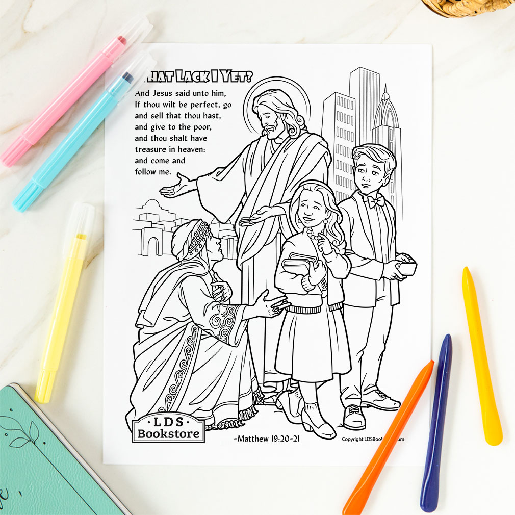 The Rich Young Ruler Coloring Page - Printable - LDPD-PBL-COLOR-MATT19-20