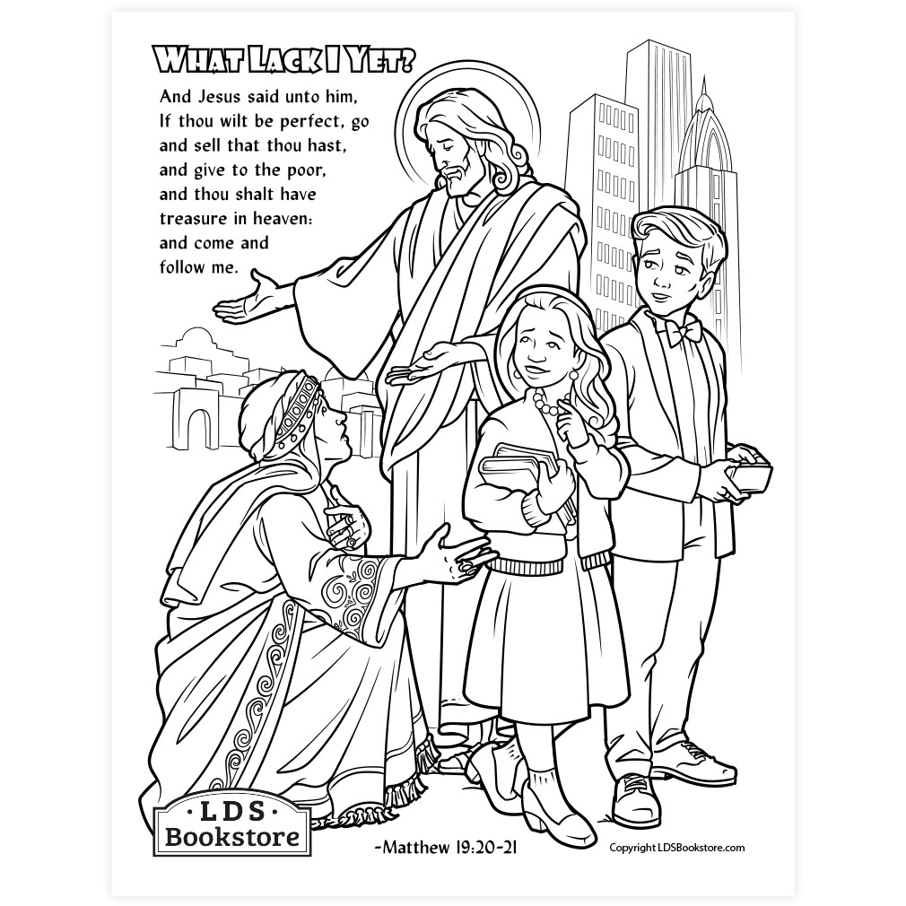 The Rich Young Ruler Coloring Page - Printable - LDPD-PBL-COLOR-MATT19-20