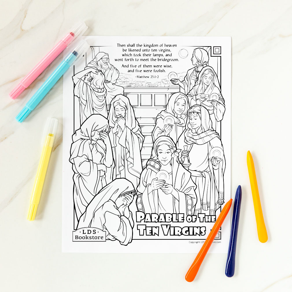 Parable Of The Ten Virgins Coloring Page Printable