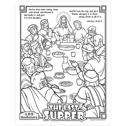The Last Supper Coloring Page - Printable come follow me coloring page, free lds coloring page, new testament coloring page, jesus coloring page,