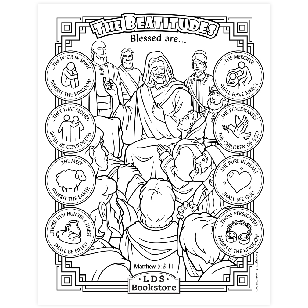 The Beatitudes Coloring Page - Printable - LDPD-PBL-COLOR-MATT5