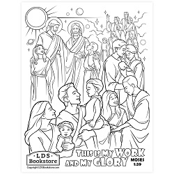 My Work and My Glory Coloring Page - Printable come follow me coloring page, free lds coloring page, old testament coloring page, pearl of great price coloring page