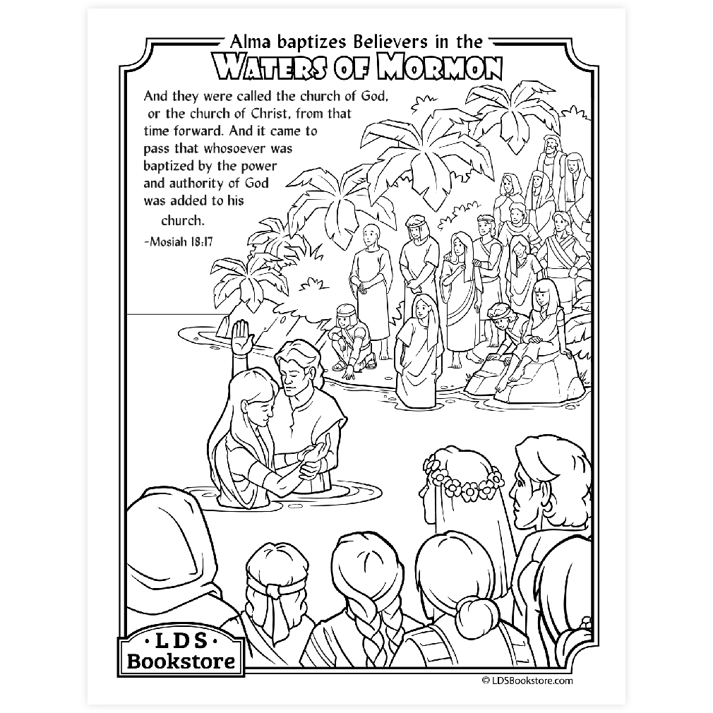 Alma Baptizes Believers Coloring Page - Printable - LDPD-PBL-COLOR-MOSIAH1817