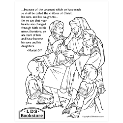 Called the Children of Christ Coloring Page - Printable scripture coloring page, lds coloring page, lds printables, free lds printables, book of mormon printable, book of mormon coloring page