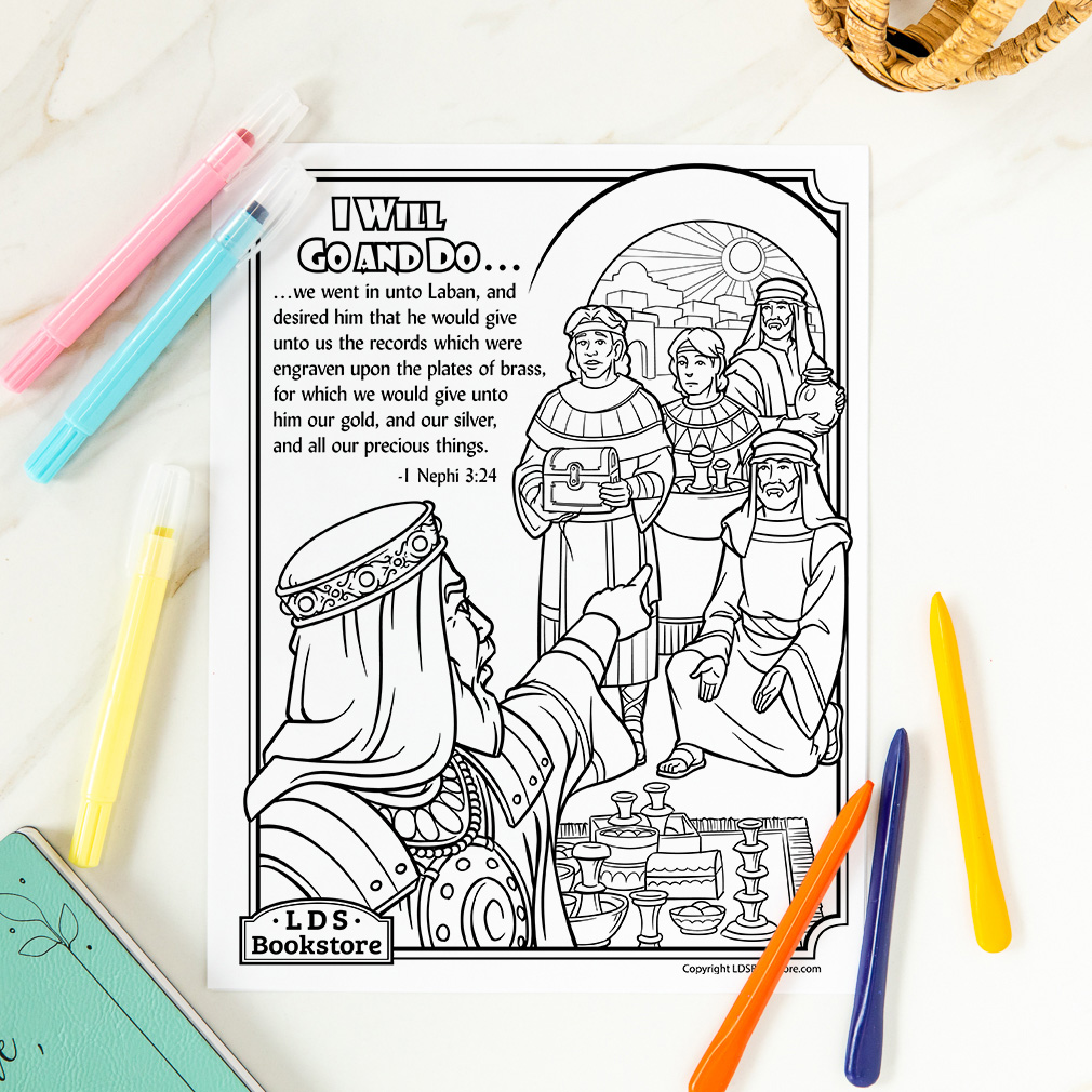 Nephi Goes to Get the Plates Coloring Page - Printable - LDPD-PBL-COLOR-NGP