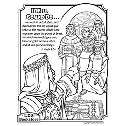Nephi Goes to Get the Plates Coloring Page - Printable scripture coloring page, lds coloring page, lds printables, free lds printables, book of mormon printable, book of mormon coloring page