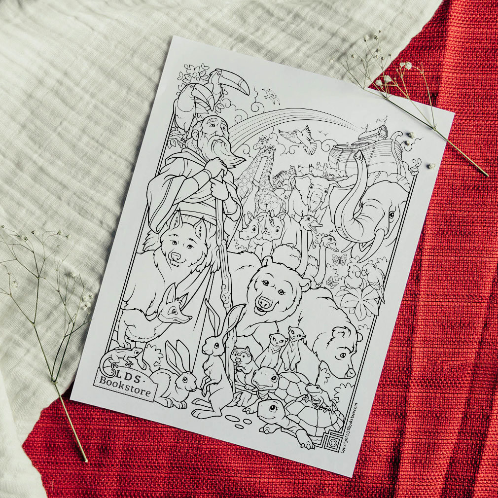 Noah and the Ark Coloring Page - Printable - LDPD-PBL-COLOR-NOAH