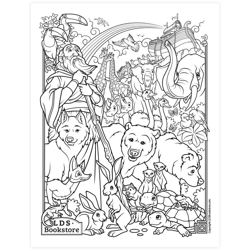 Noah and the Ark Coloring Page   Printable