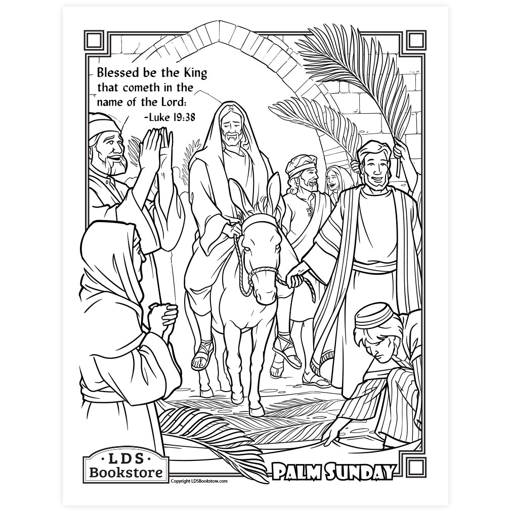 Jesus' Triumphal Entry Into Jerusalem Coloring Page - Printable