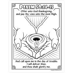 Offer Unto God Thanksgiving Coloring Page - Printable come follow me coloring page, free lds coloring page, old testament coloring page, pearl of great price coloring page