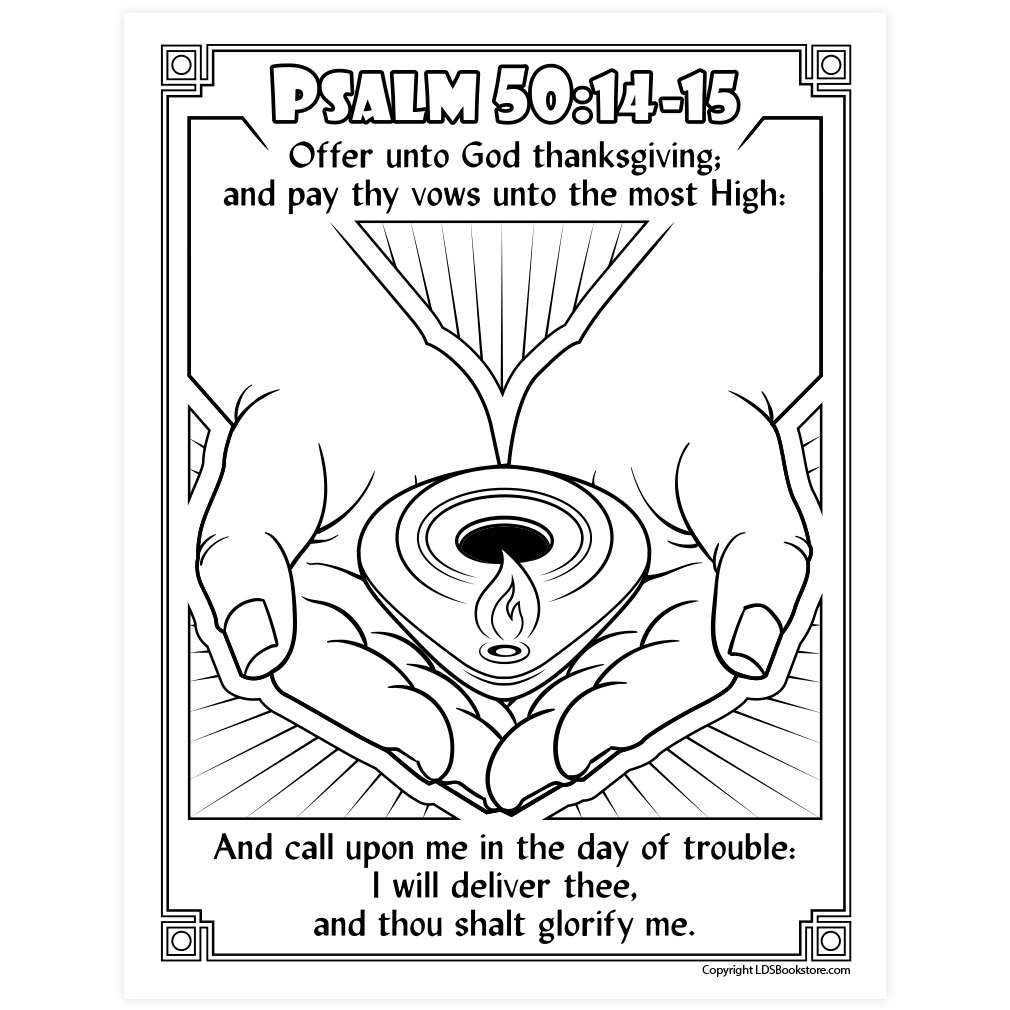 Offer Unto God Thanksgiving Coloring Page - Printable - LDPD-PBL-COLOR-PSALM50