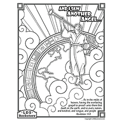 I Saw An Angel Fly Coloring Page - Printable come follow me coloring page, free lds coloring page, new testament coloring page, jesus coloring page,
