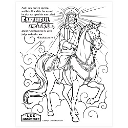 I Saw Heaven Opened Coloring Page - Printable come follow me coloring page, free lds coloring page, new testament coloring page, jesus coloring page,