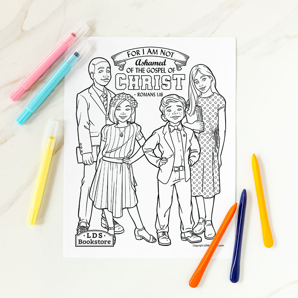 For I Am Not Ashamed Coloring Page - Printable - LDPD-PBL-COLOR-ROMANS1-16