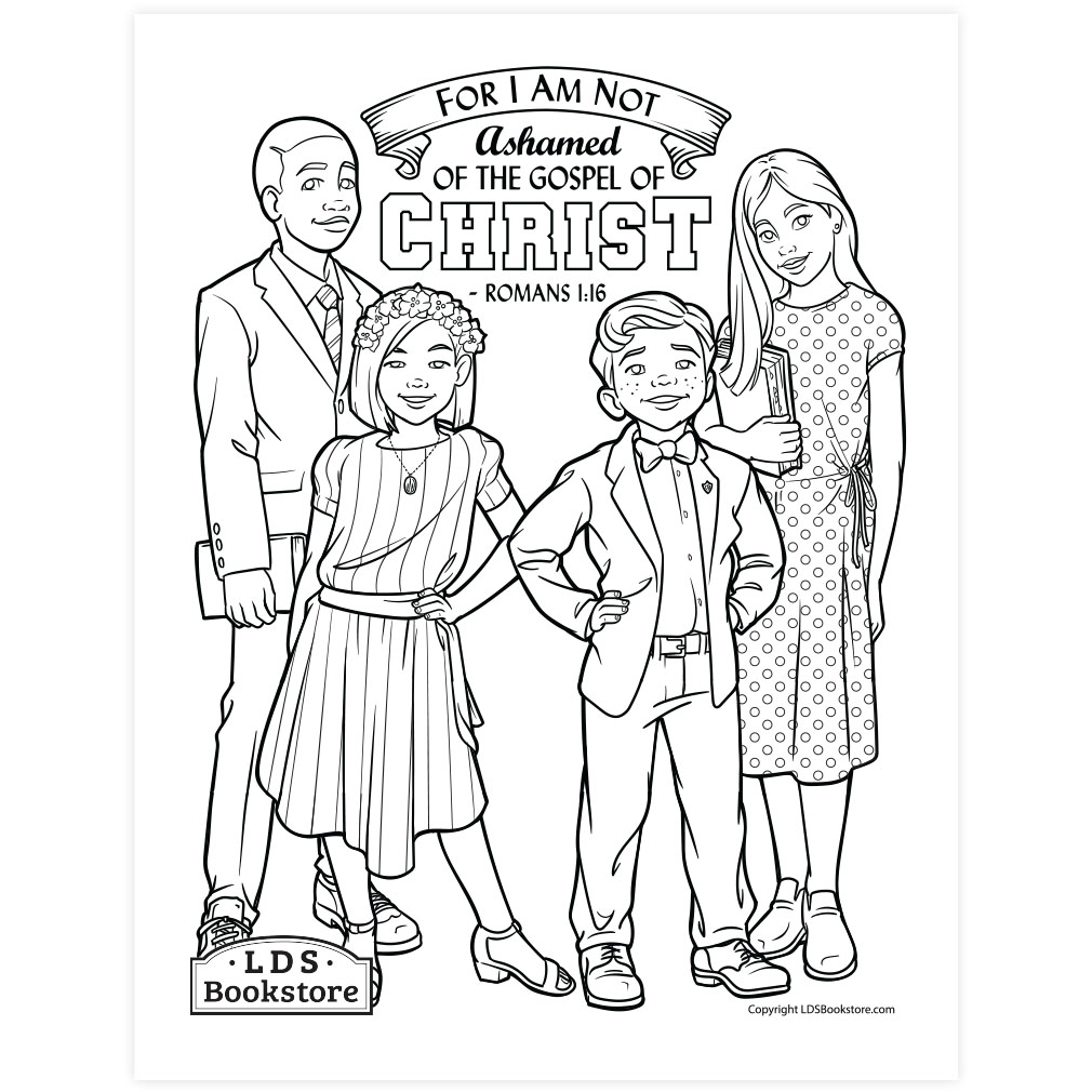 For I Am Not Ashamed Coloring Page - Printable - LDPD-PBL-COLOR-ROMANS1-16