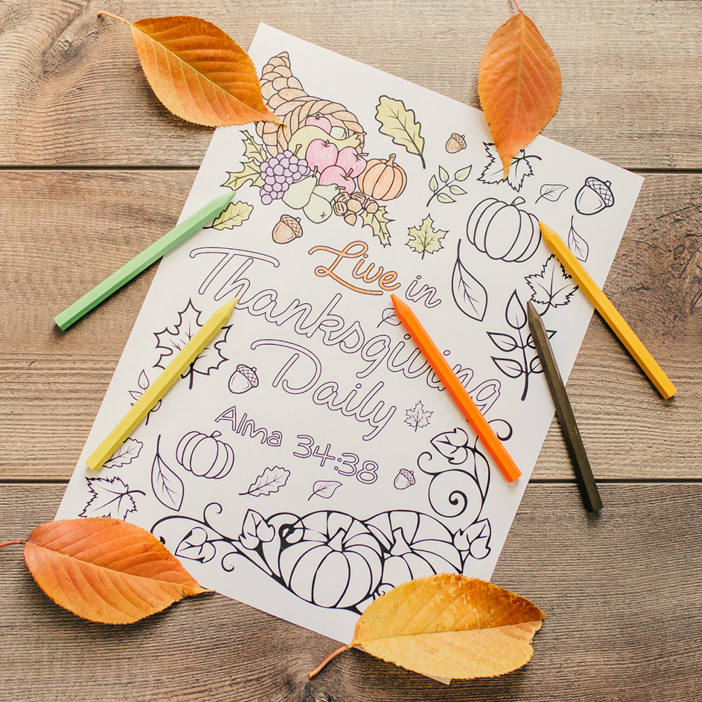 Live in Thanksgiving Daily Coloring Page - Printable - LDPD-COLOR-THNKS18