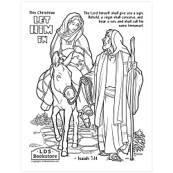 Let Him In Christmas Coloring Page - Printable come follow me coloring page, free lds coloring page, old testament coloring page, pearl of great price coloring page, christmas, christmas coloring page