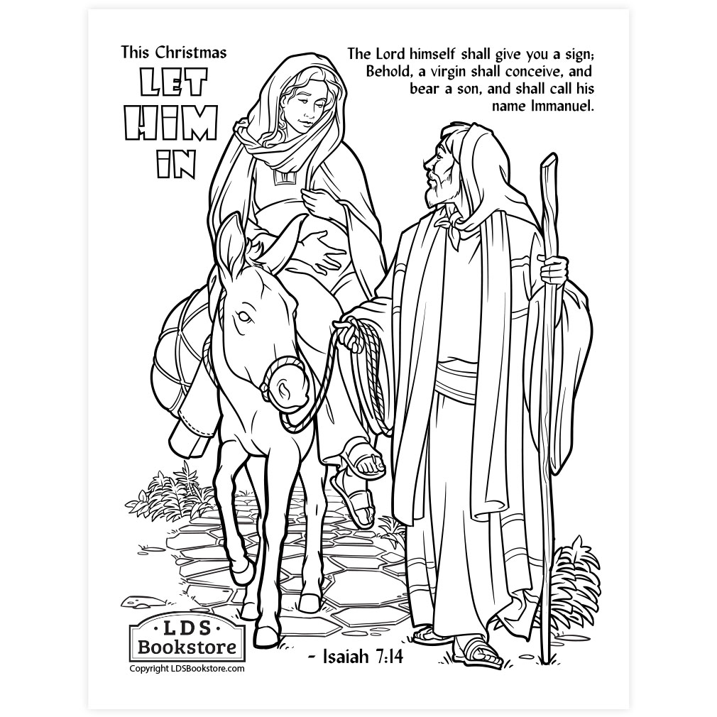 Let Him In Christmas Coloring Page - Printable - LDPD-PBL-COLOR-XMAS22