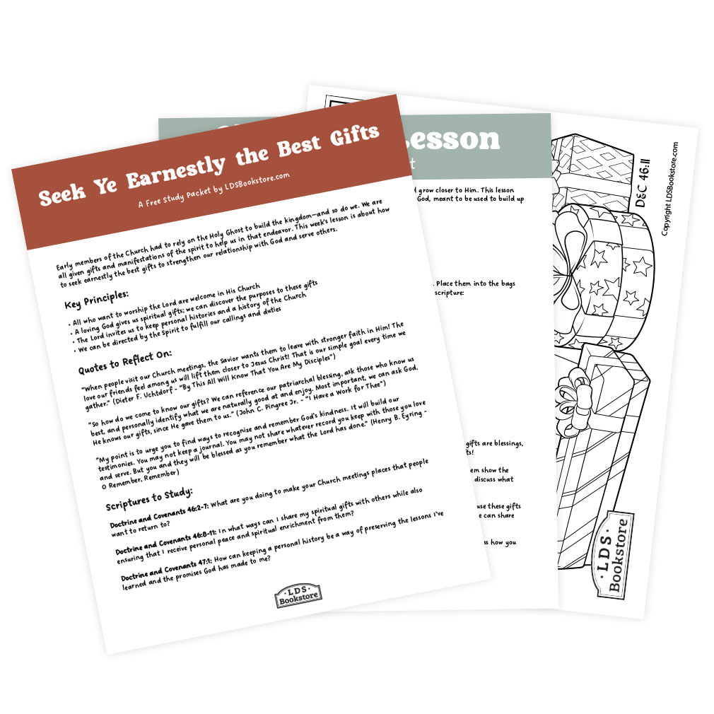 Seek Ye Earnestly the Best Gifts Come, Follow Me Study Packet - Digital Download - LDPD-CFM-25-20