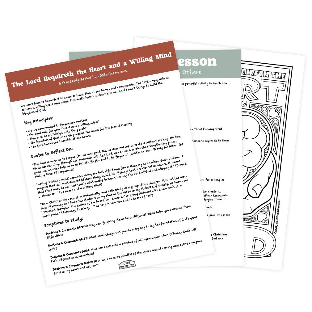 The Lord Requireth the Heart and a Willing Mind Come, Follow Me Study Packet - Digital Download - LDPD-CFM-25-25